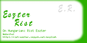 eszter rist business card